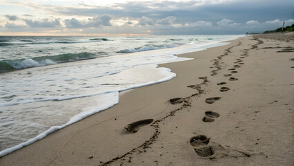 footprints in the sand