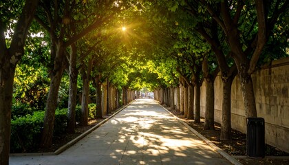 Sunlight Path Through Trees