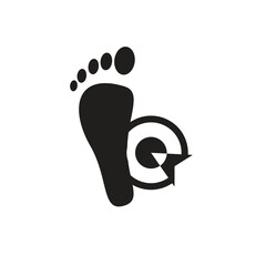 Carbon foot print tracker icon