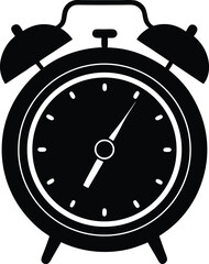 Alarm Clock glyph and line vector illustration