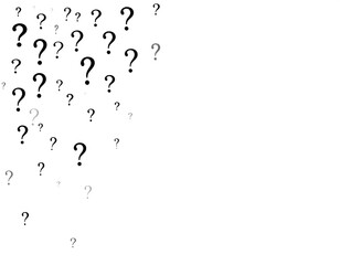 Question marks scattered