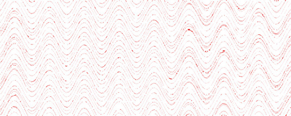 Fototapeta premium Red Wavy Glowing Lines on Futuristic Surface