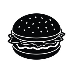 lunch clipart of veggie burger with salad