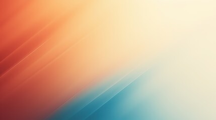 Gradient background in soft blue, orange, and red color scheme with smooth blending colors, creating abstraction, no text or images, evoking calm and tranquility through its simple, seamless design.