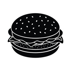 lunch clipart of veggie burger with salad