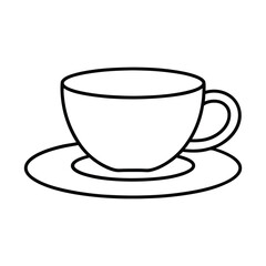 cup of coffee on white background