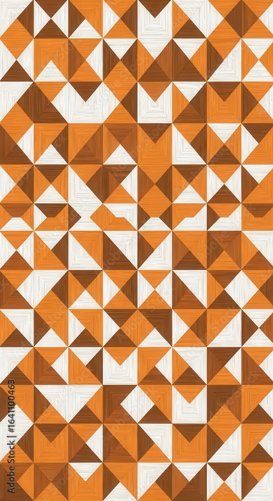 Aufkleber intricate geometric pattern of triangles and squares creating a mosaic effect