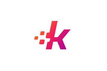 Obraz premium Letter K logo icon design template elements