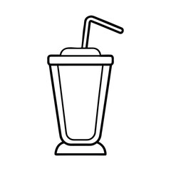 Obraz premium outline frozen drink in blender jar