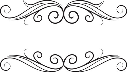 Fototapeta premium Elegant Ornate Swirls and Flourishes Frame