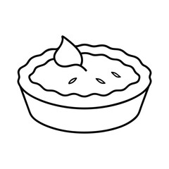 outline lunch clipart of quiche with spinach and c.eps