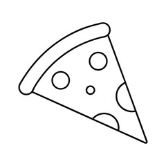 outline lunch clipart of pizza slice 