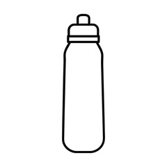 outline reusable water bottle with flip cap