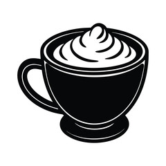 drinks clipart of cappuccino cup with foam art