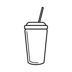 vector illustration of a glass of cola