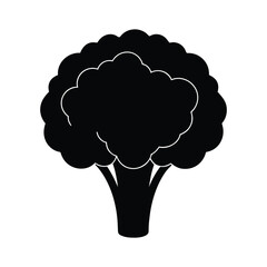 silhouette illustration cauliflower head 