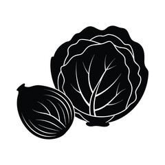 silhouette illustration brussels sprouts