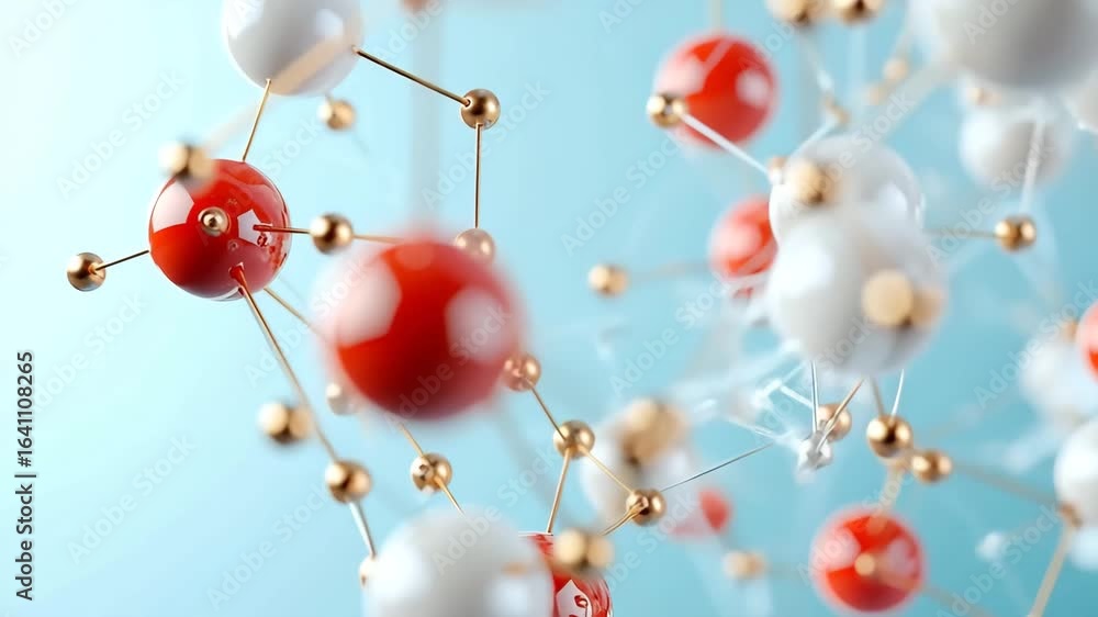 Poster molecule atom science chemistry structure connection abstract background create scientific 3d render