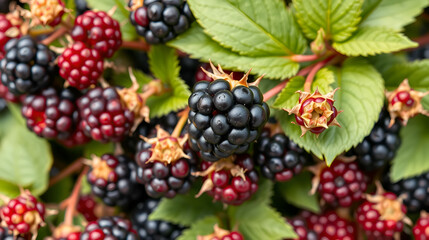 Marionberry texture background, subgenus Rubus fruits pattern, many blackberry cultivar mockup