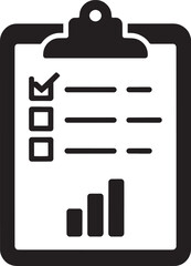 Clipboard with Growth Chart Icon Showing Business Success and Financial Progress