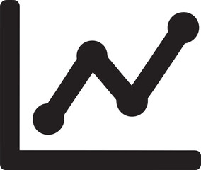 Line Graph with Increasing Trend on Transparent Background for Data Analysis and Reporting