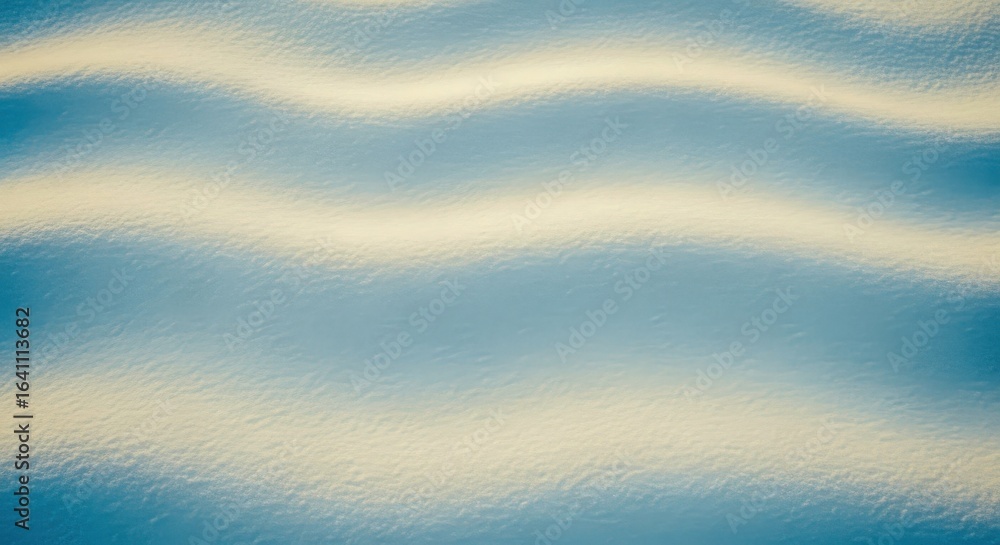 Poster undulating snowscape: abstract winter texture with blue shadows and soft light for backgrounds and d