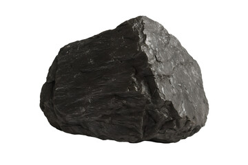 Obraz premium Anthracite rock isolated on transparent background
