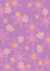 Mobile  cute purple flower mobile  wallpaper social media poster background Creative concept of   Abstract Shapes Background for  banner, cover, card, story , 