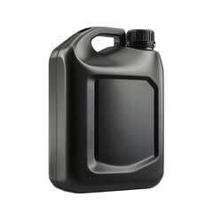 A sturdy black plastic jerrycan designed for the safe and efficient storage and transportation of fuels such as gasoline diesel or oil