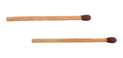 Wooden match isolated on white background