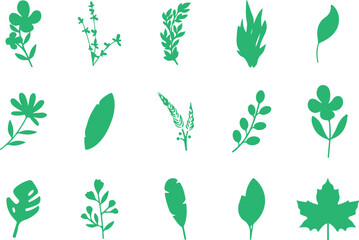 Green Botanical Leaf Vector – Plant, Nature, Tropical, Eco, Fresh, Organic, Foliage, Herbal, Garden, Decorative, Natural, Flora, Minimal, Design, Environment, Growth, Botanical
