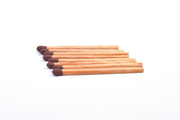 Wooden match isolated on white background