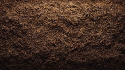 Rich brown soil texture with organic matter, ideal for gardening and agriculture.