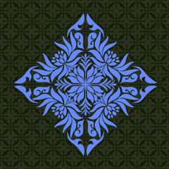 Beautiful 3D blue flowers,