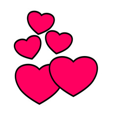Pink hearts