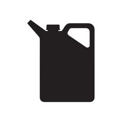 Oil can silhouette vector flat illustration on white background
