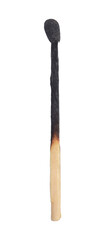 Burnt matches isolated on white background