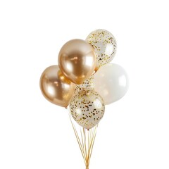 Elegant gold and white balloons