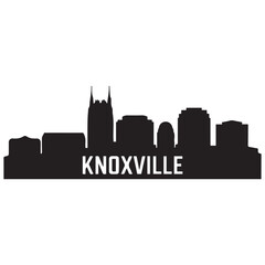 Fototapeta premium Knoxville skyline silhouette. Landscape Knoxville, Tennessee. Vector illustration. Vector black silhouette. with white background.