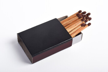 Box of matches isolated on white background