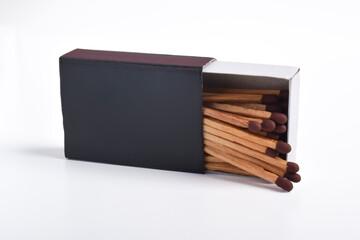 Box of matches isolated on white background