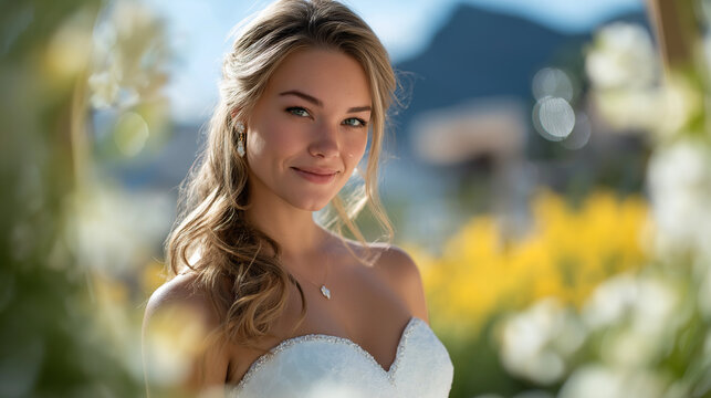 A bride with a hometown backdrop for a memorable wedding - Powered by Adobe