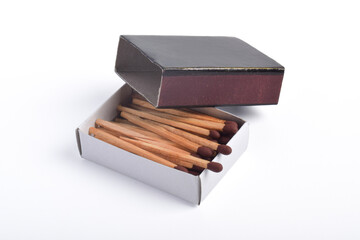 Box of matches isolated on white background