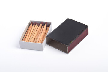 Box of matches isolated on white background