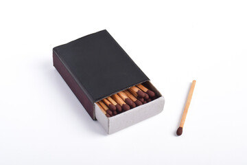 Box of matches isolated on white background