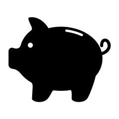 Silhouette of a piggy bank signifying savings and financial security concepts