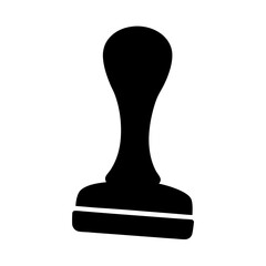Silhouette of a Classic Rubber Stamp Ideal for Graphic Design Resources