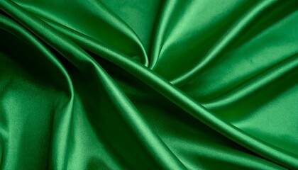 Obraz premium Emerald green silk fabric folds (1)