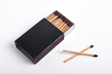 Box of matches isolated on white background