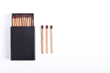 Box of matches isolated on white background